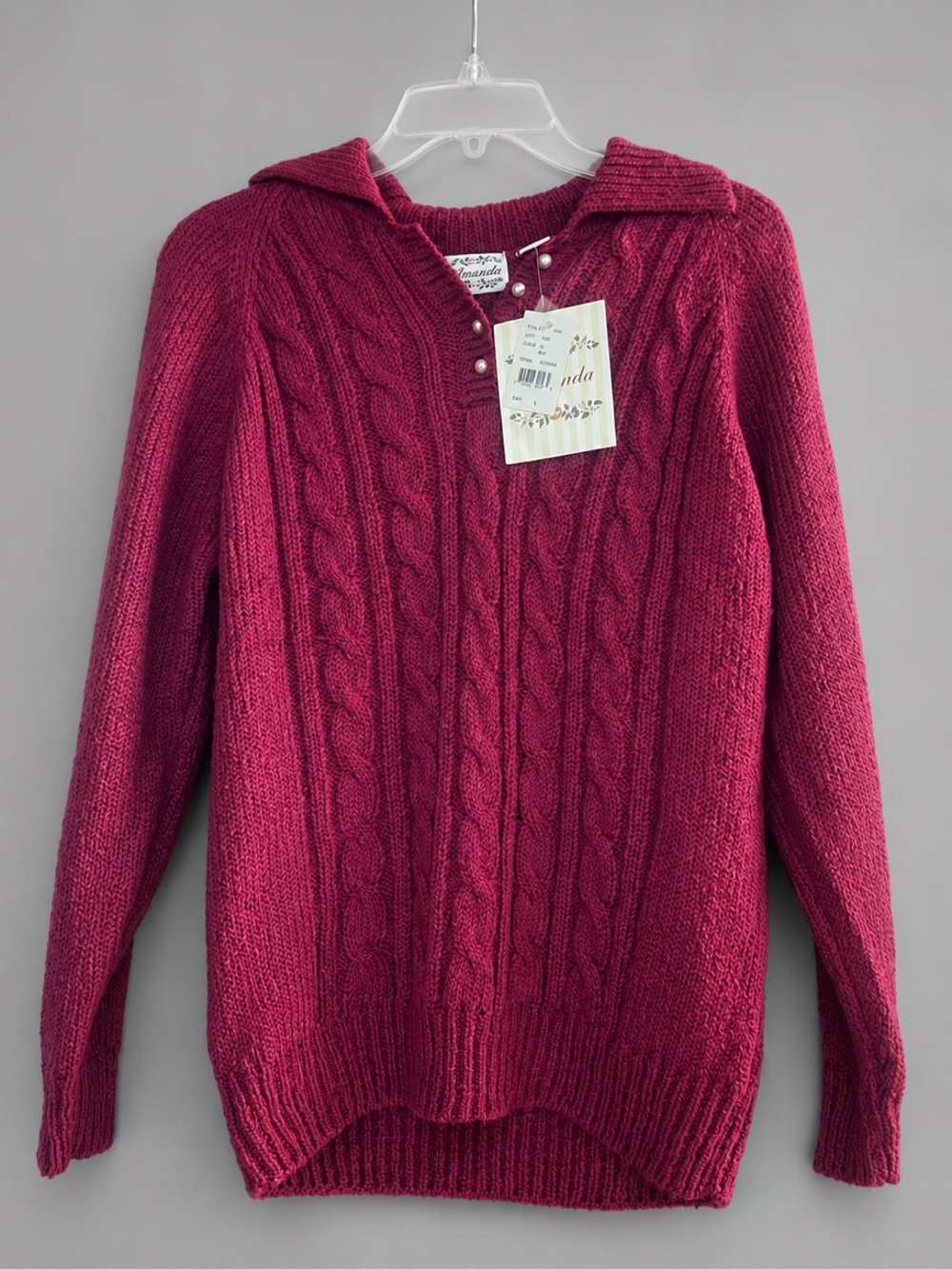 NWT-Vintage Miranda Cable-Knit Sweater